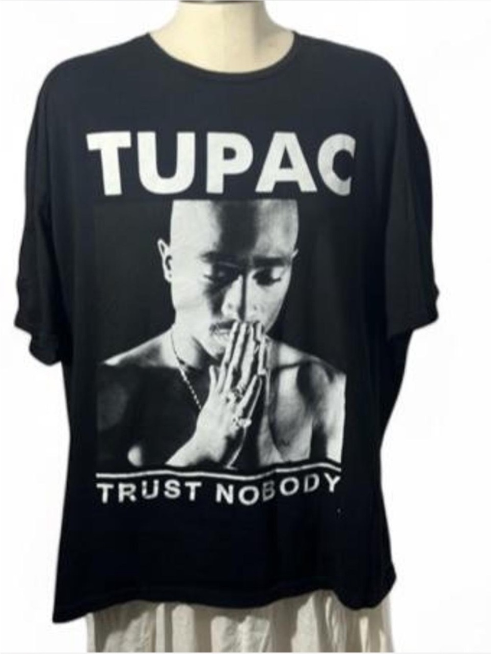 2Pac Tupac Trust Nobody Black Graphic T-Shirt XXL Hip-Hop Rap Tee Official Merch